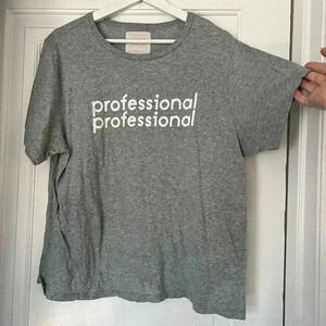 Ban.do Shirt Gray "Professional Professional" Office Top Blouse L